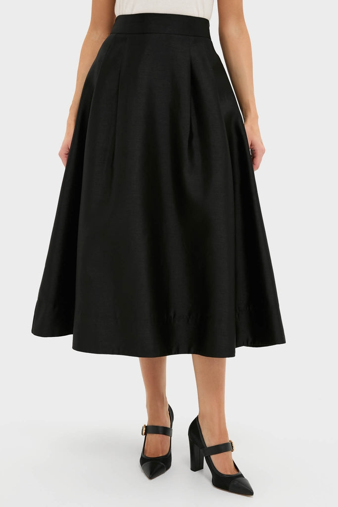 Black Dupioni Kendall Skirt | Tuckernuck