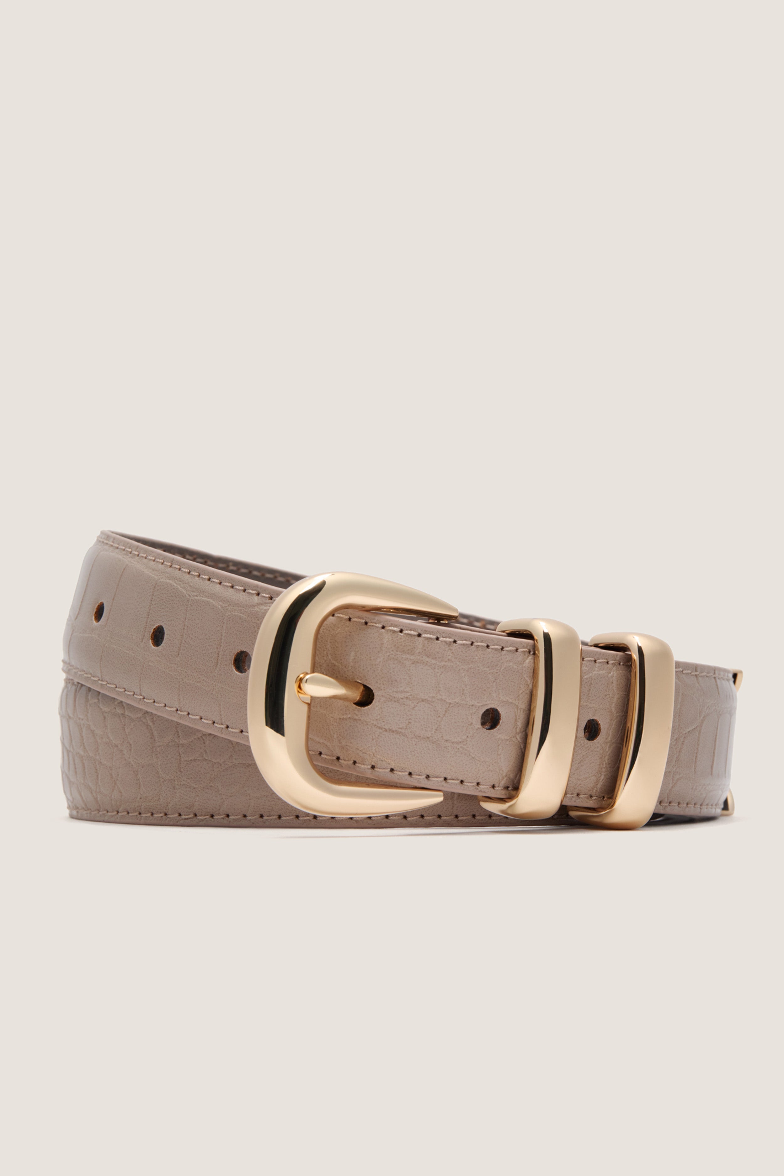 Taupe Croc-Embossed Western Belt | Tuckernuck Accessories