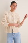 Sandstone Cotton Colette Cardigan