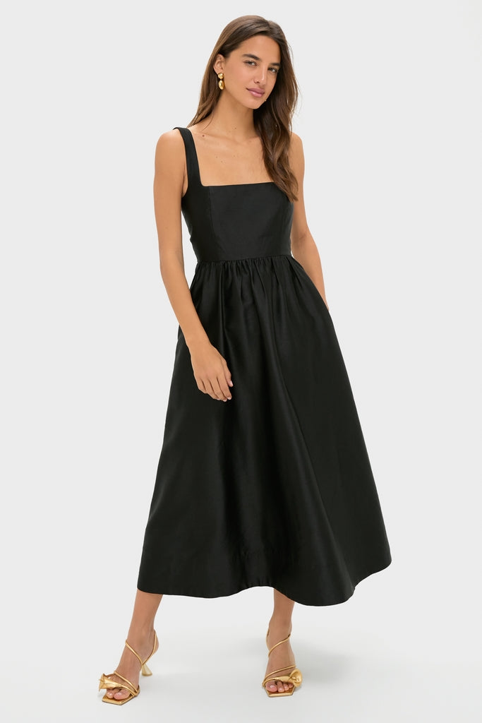 Tuckernuck Black Dupioni Esme Dress Black / M