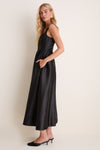 Black Dupioni Esme Dress