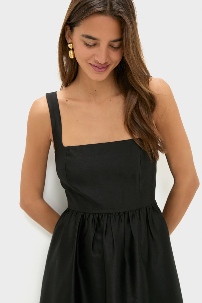 Tuckernuck Black Dupioni Esme Dress Black / M Tuckernuck Black Dupioni Esme Dress Black / M