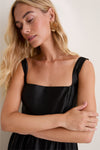Black Dupioni Esme Dress