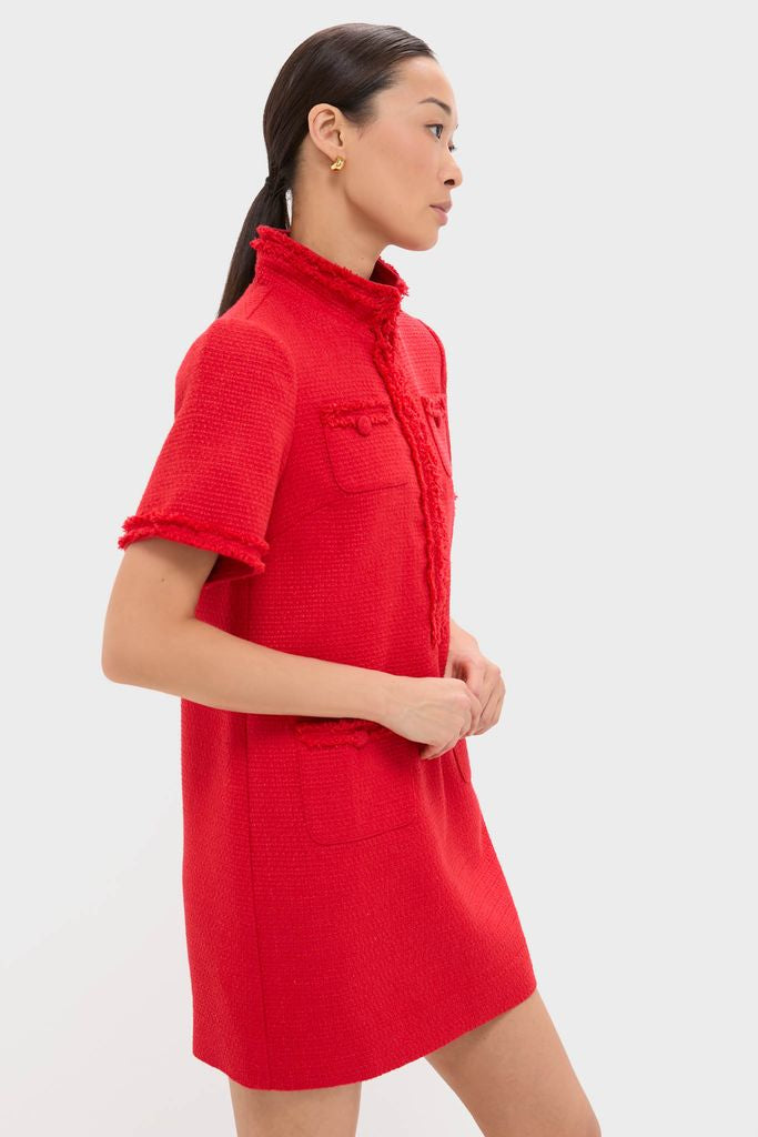 Pomander Place Red Tweed Ophelia Dress Red / XL Pomander Place Red Tweed Ophelia Dress Red / XL
