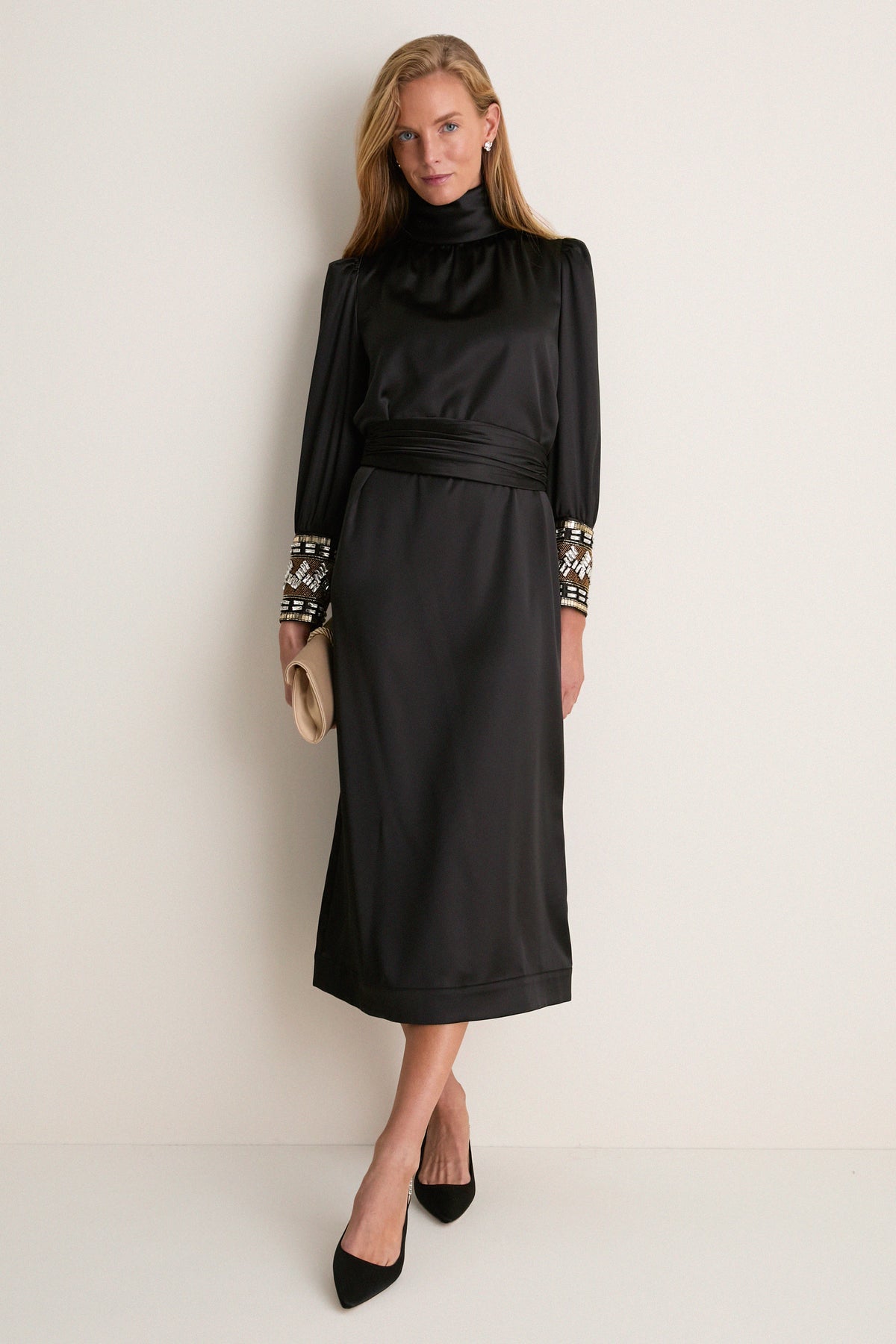 Black Embellished Faven Dress