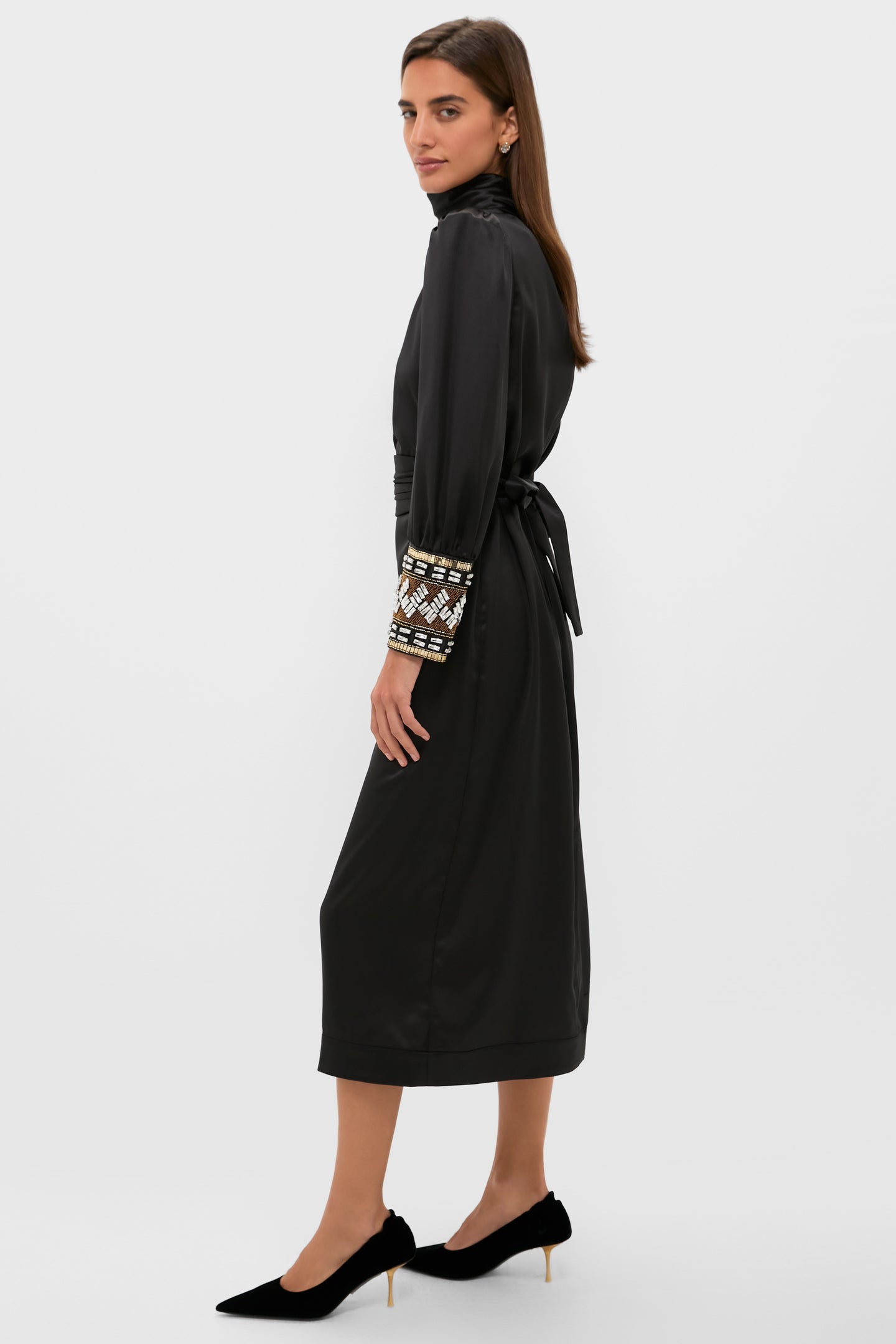 Black Embellished Faven Dress