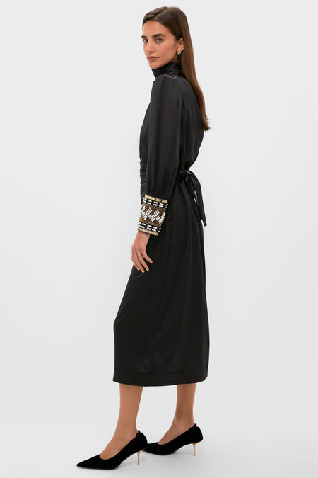 Black Embellished Faven Dress
