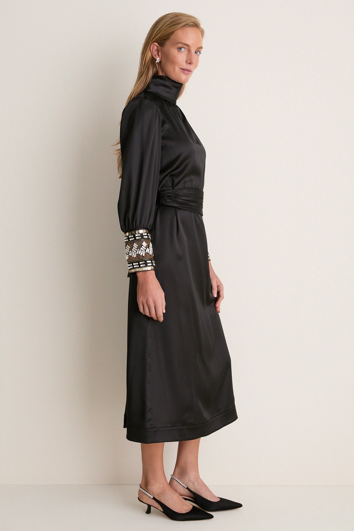 Black Embellished Faven Dress