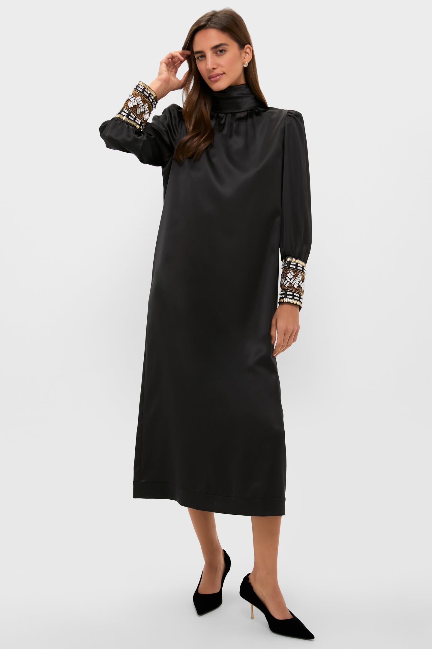 Black Embellished Faven Dress
