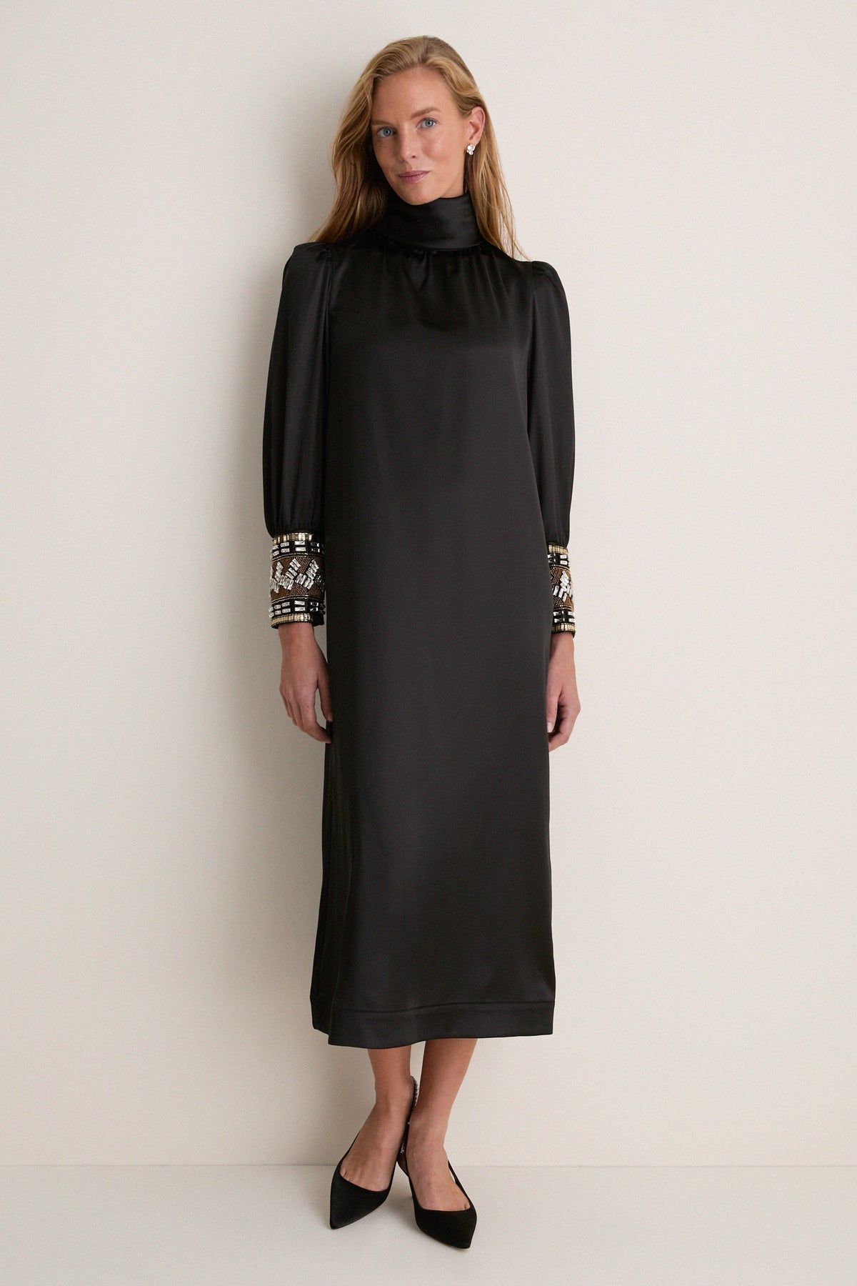 Black Embellished Faven Dress