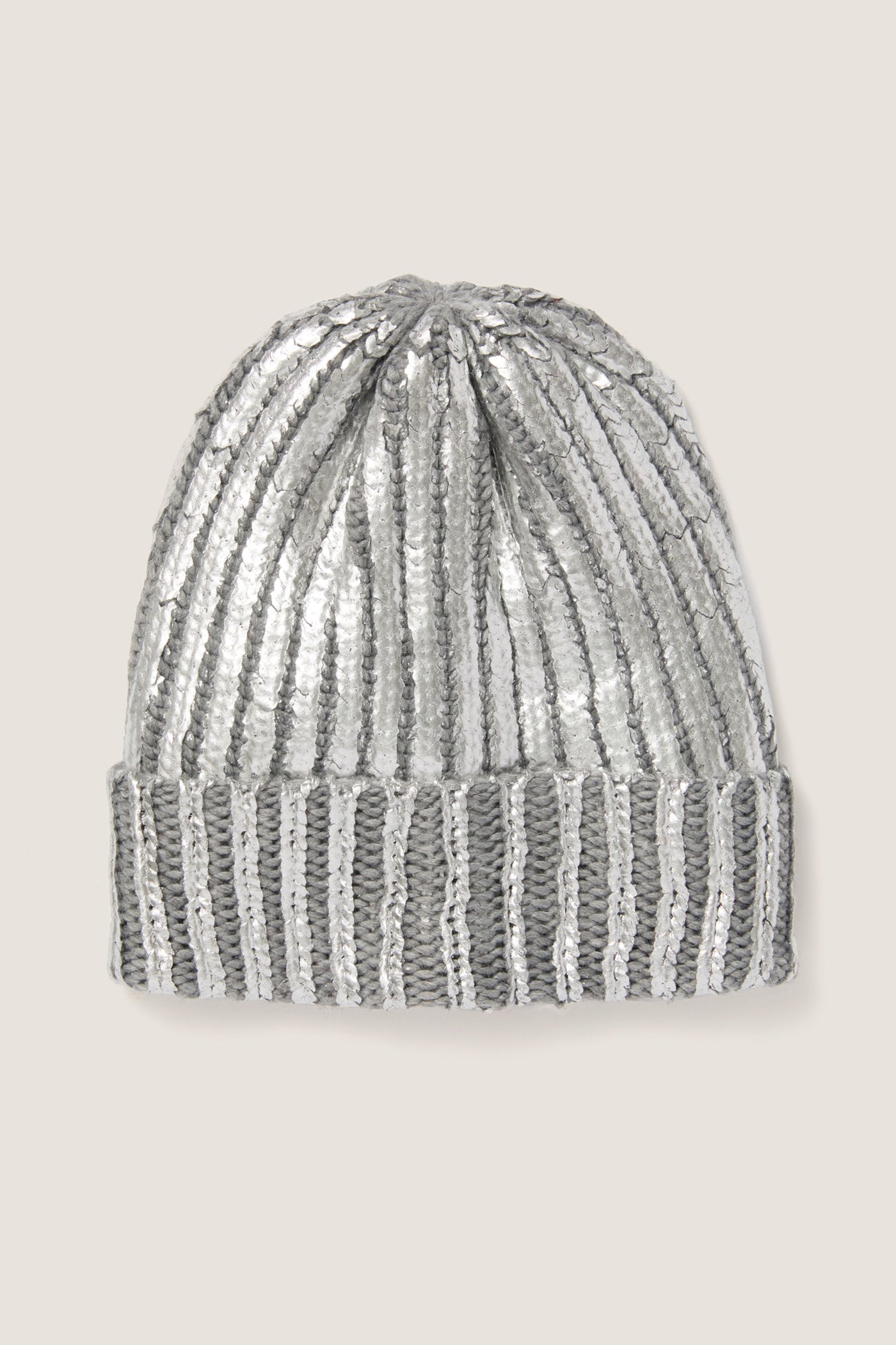 Silver Metallic Winter Hat