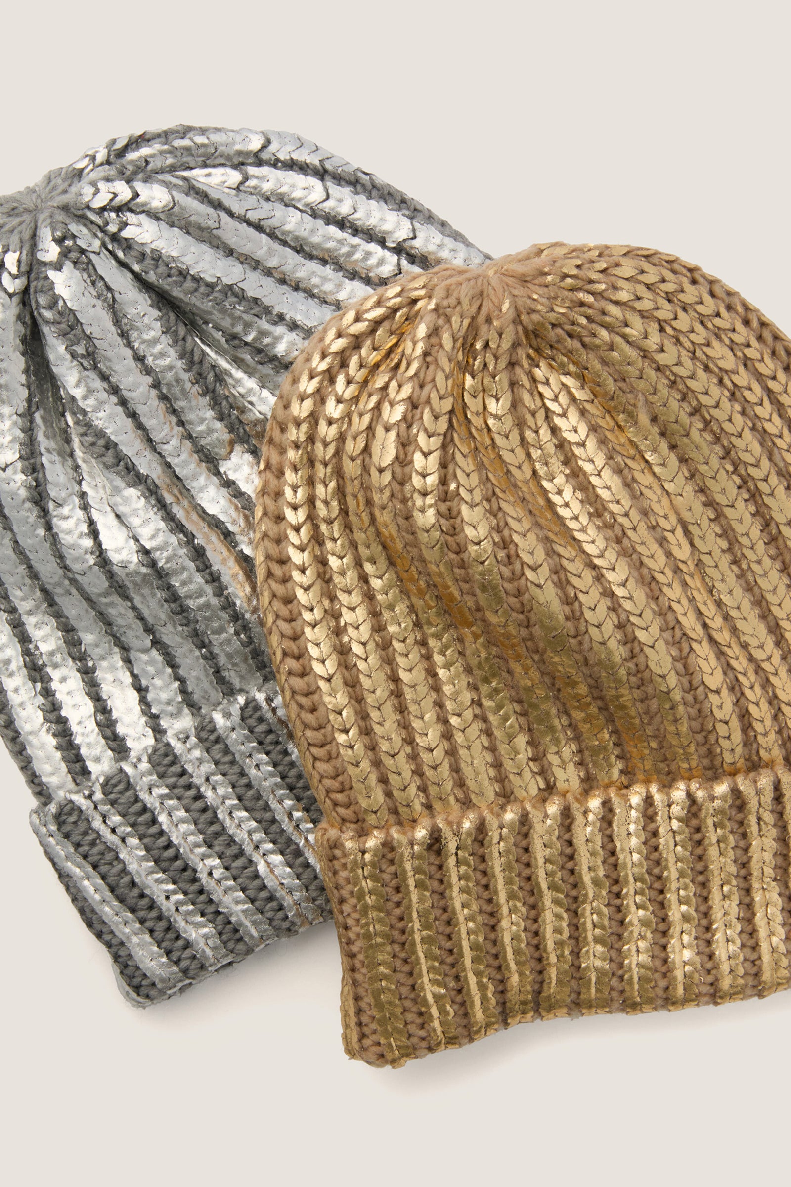 Silver Metallic Winter Hat
