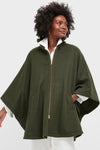 Olive Full Zip Huntington Poncho