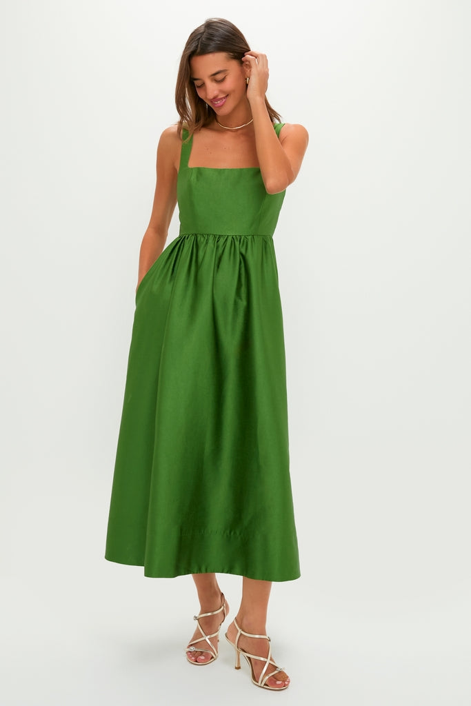 Tuckernuck Green Dupioni Esme Dress Green / XS Tuckernuck Green Dupioni Esme Dress Green / XS
