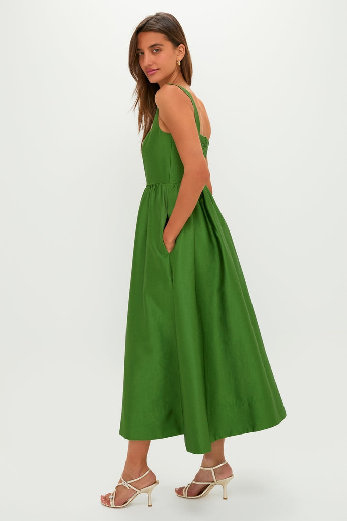 Green Dupioni Esme Dress