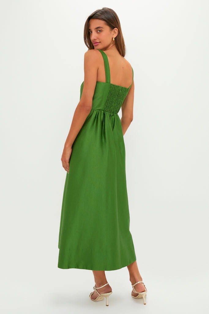 Green Dupioni Esme Dress