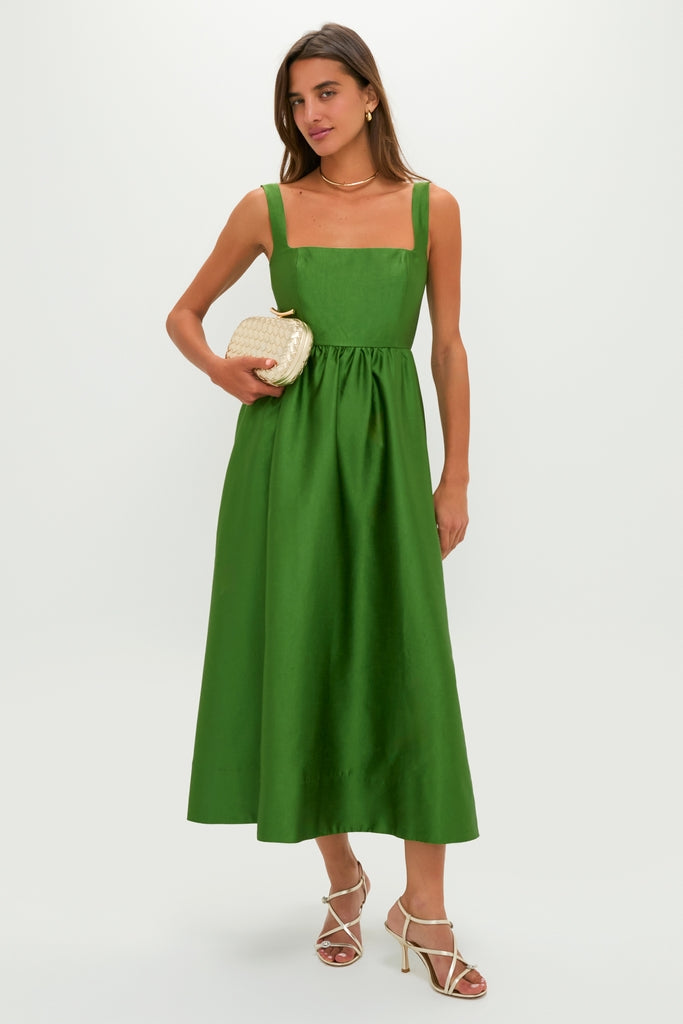 Green Dupioni Esme Dress | Tuckernuck