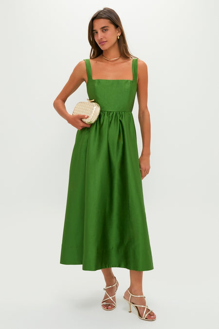 Green Dupioni Esme Dress