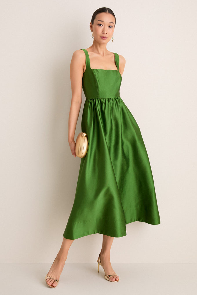 green dupioni mollie dress Tuckernuck Esme Green / XS ATHLETIC Clothing: Maxi Dresses: 'Belle' The epitome of eleganceThe SIZE:23