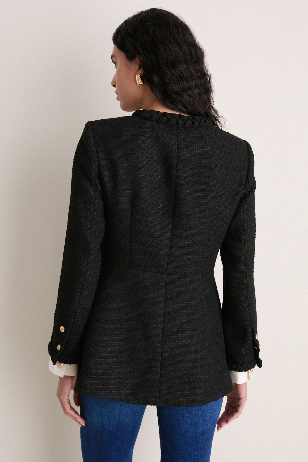 Black Braided Trim Shay Jacket