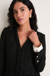 Black Braided Trim Shay Jacket