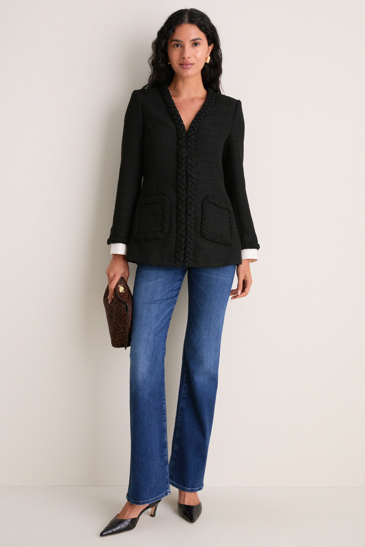 Black Braided Trim Shay Jacket