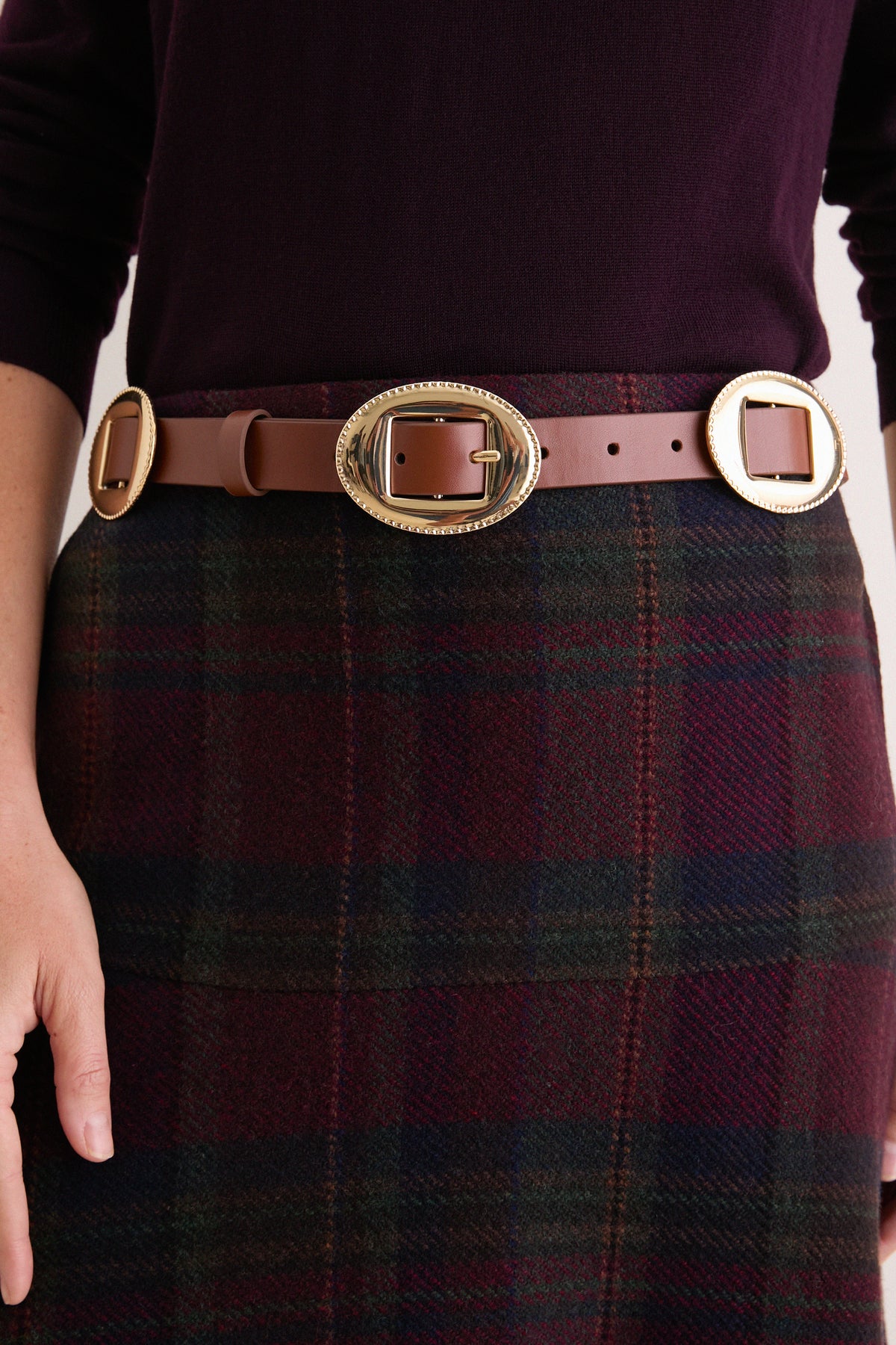 Brown Western Buckle Belt