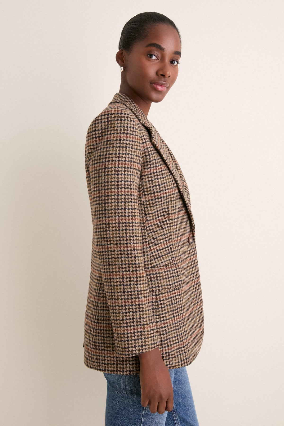 Houndstooth Leo Blazer