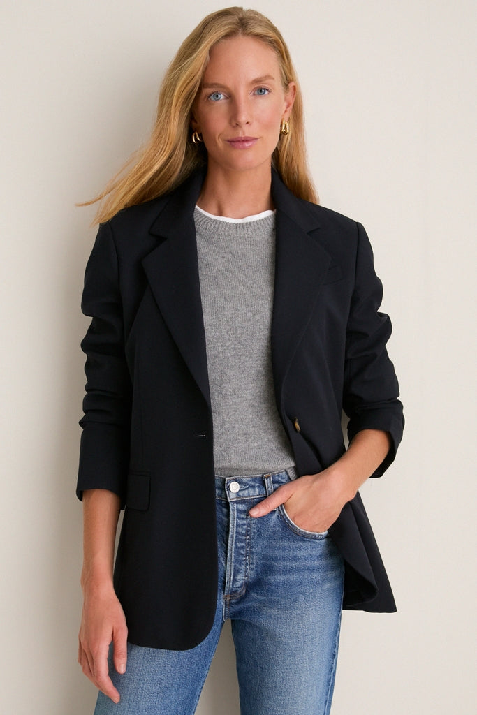 Navy Leo Boyfriend Blazer