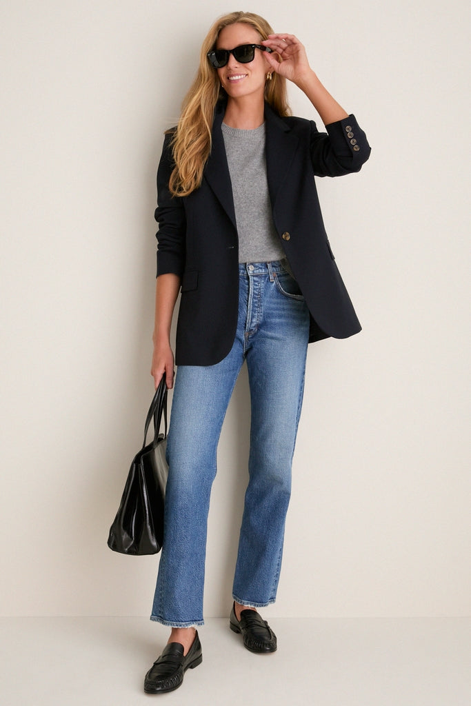 Navy Leo Boyfriend Blazer