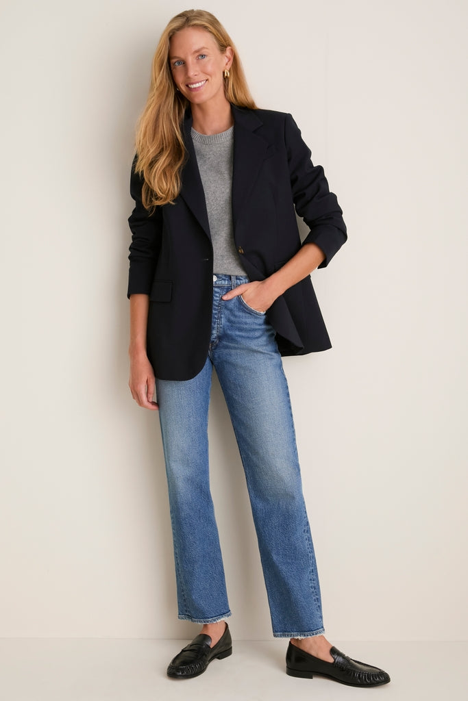 Navy Leo Boyfriend Blazer
