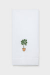 Topiary Embroidered Guest Towel