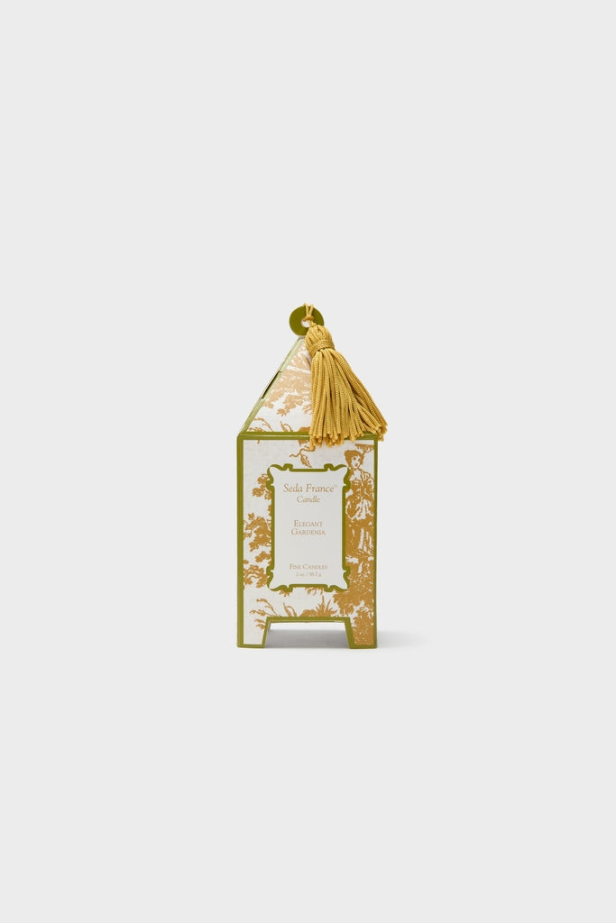Elegant Gardenia Classic Toile Mini Pagoda Box Candle