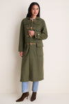 Olive Green Arthur Toggle Stadium Coat