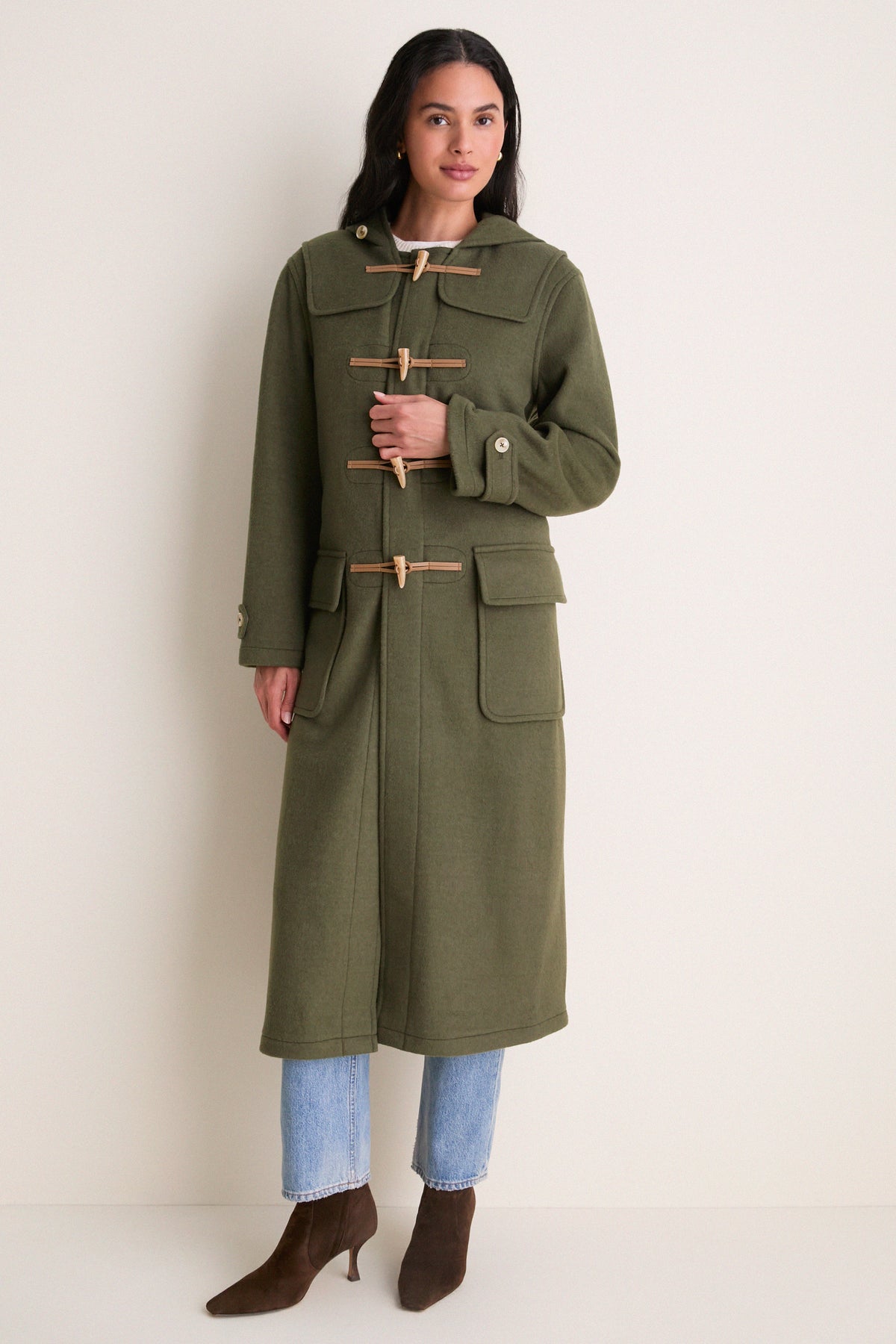 Olive Green Arthur Toggle Stadium Coat