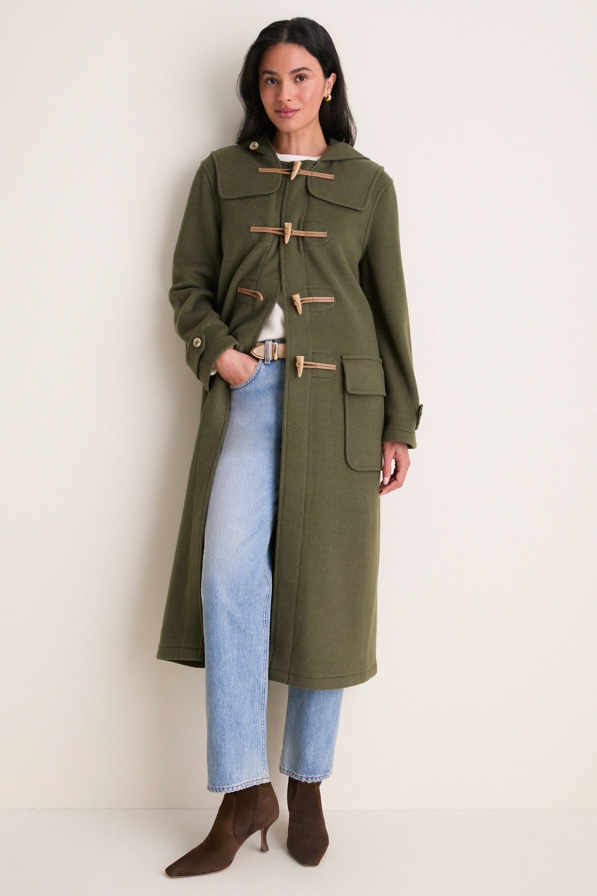 Olive Green Arthur Toggle Stadium Coat