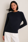 Navy Cashmere Bodie Boyfriend Crewneck