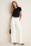 Navy Cashmere Silk Katie Tee