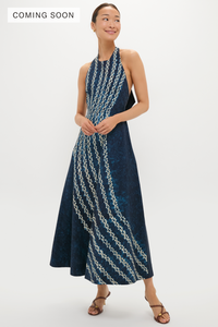 Indigo Mariner's Knot Halter Marcie Dress