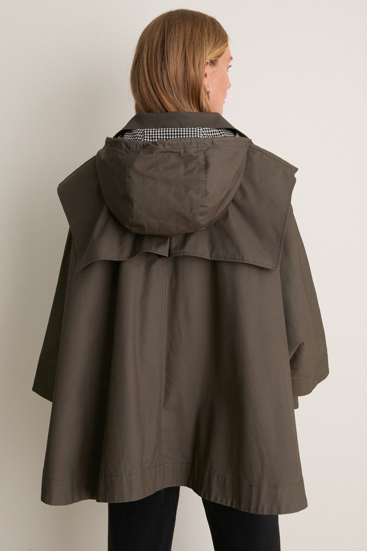 Olive Fletcher Wax Poncho