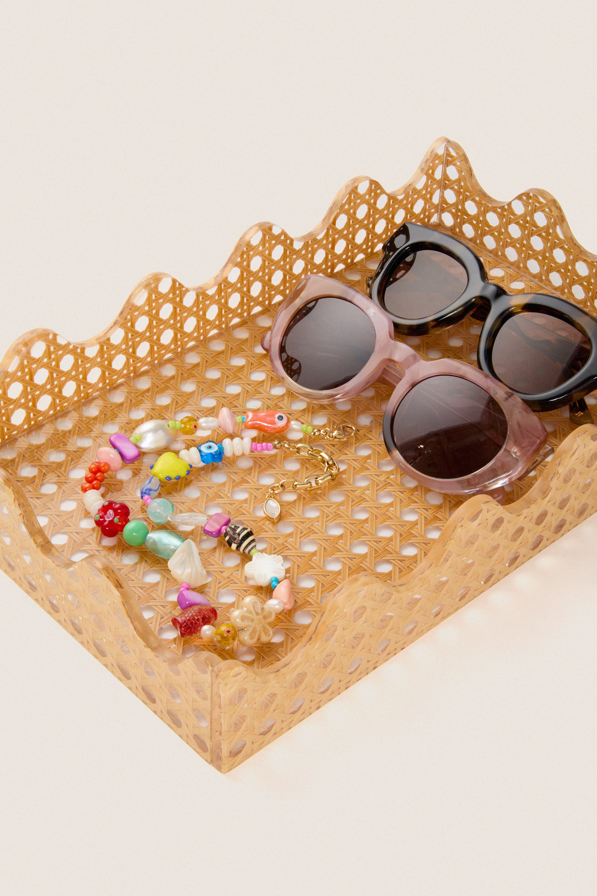 Cane Acrylic Catch All Tray