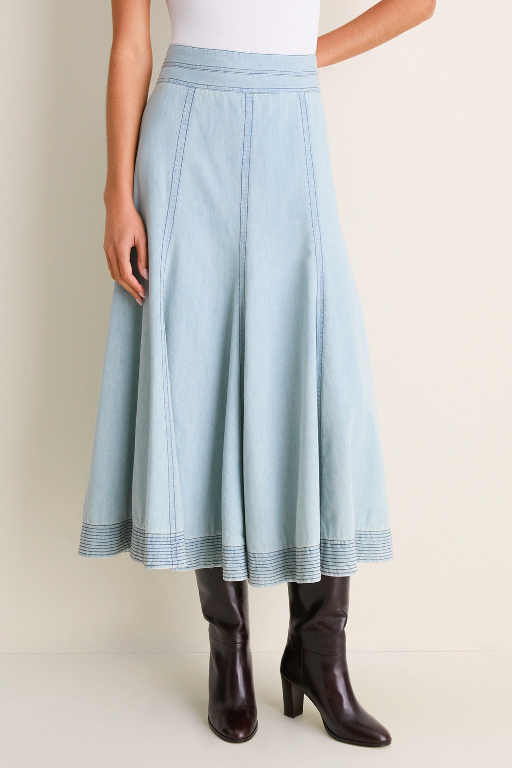 Light Wash Denim Brynn Skirt