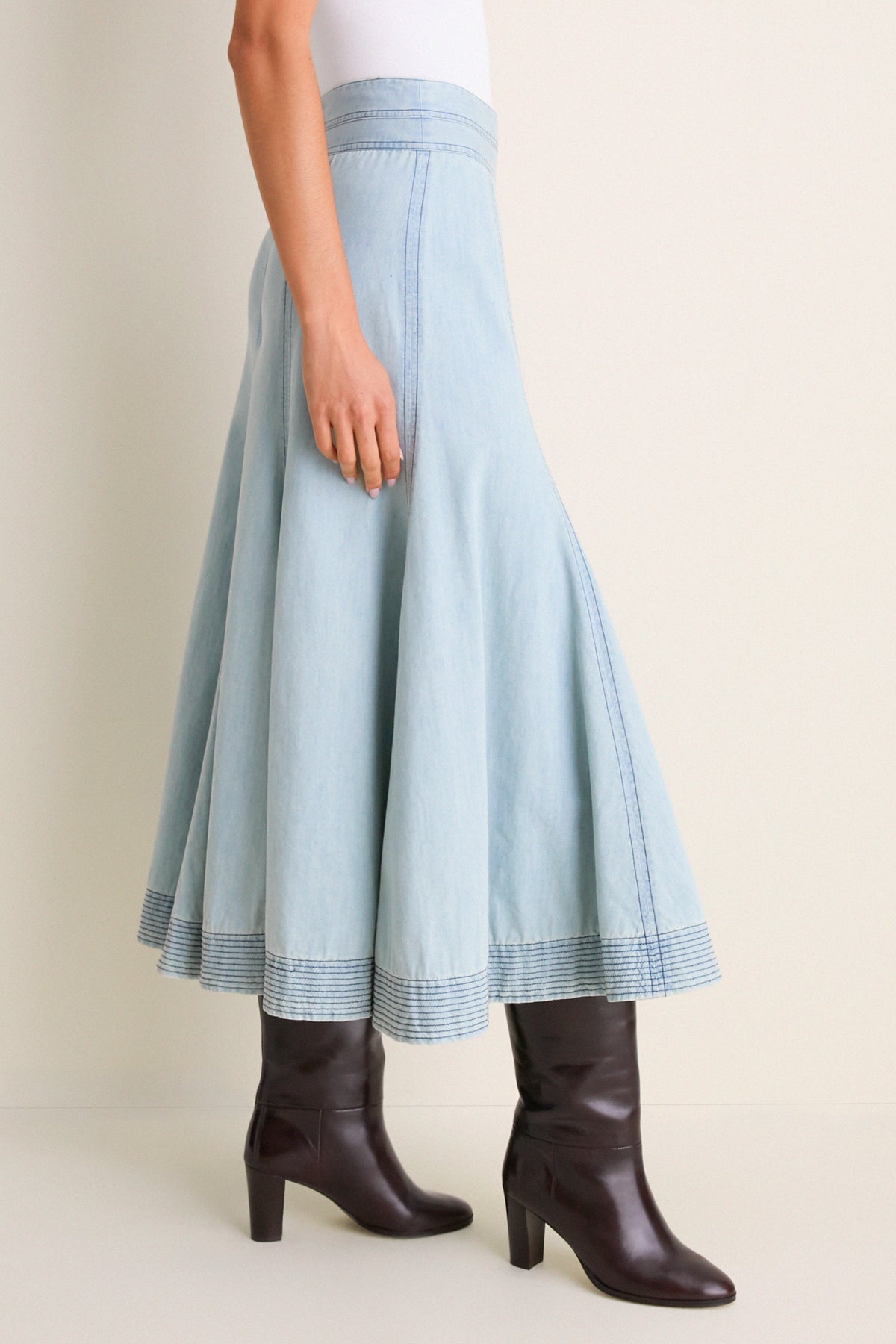 Light Wash Denim Brynn Skirt
