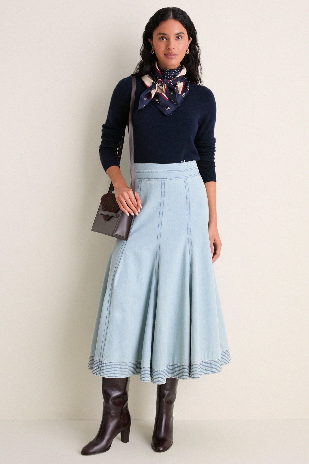 Light Wash Denim Brynn Skirt