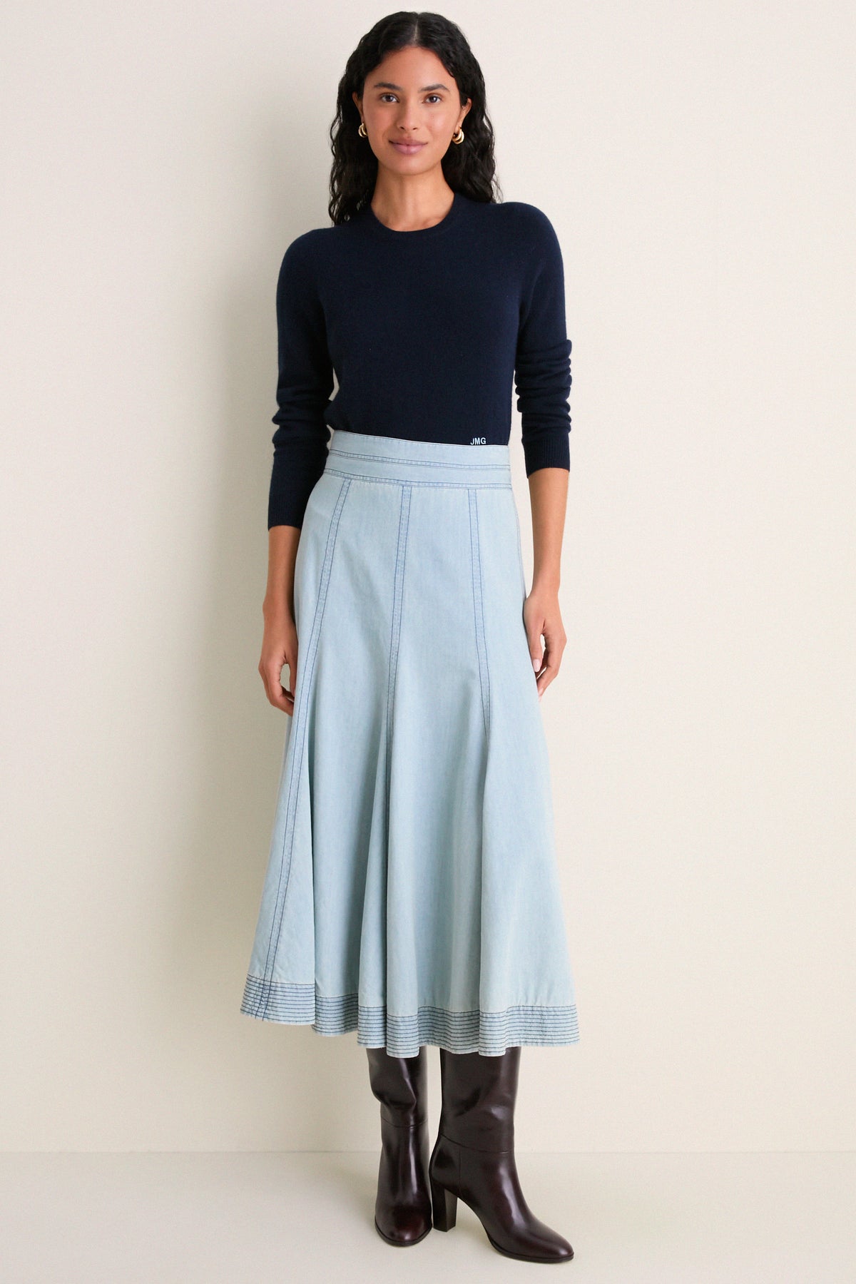 Light Wash Denim Brynn Skirt