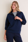 Navy Hawley Half Zip Sweat