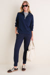 Navy Hawley Half Zip Sweat