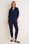 Navy Hawley Half Zip Sweat
