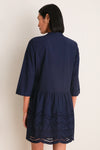 Navy Eyelet Royal Shirt Dress