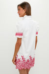White & Red Embroidery Eliza Mini Dress